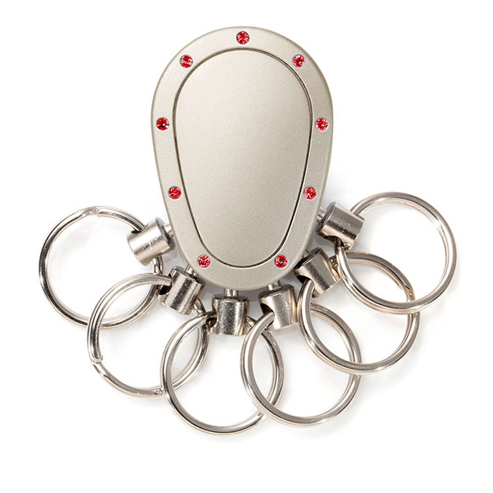 Spikey Swarovski, Nickel / Rot Spikey Swarovski, Nickel / Rot