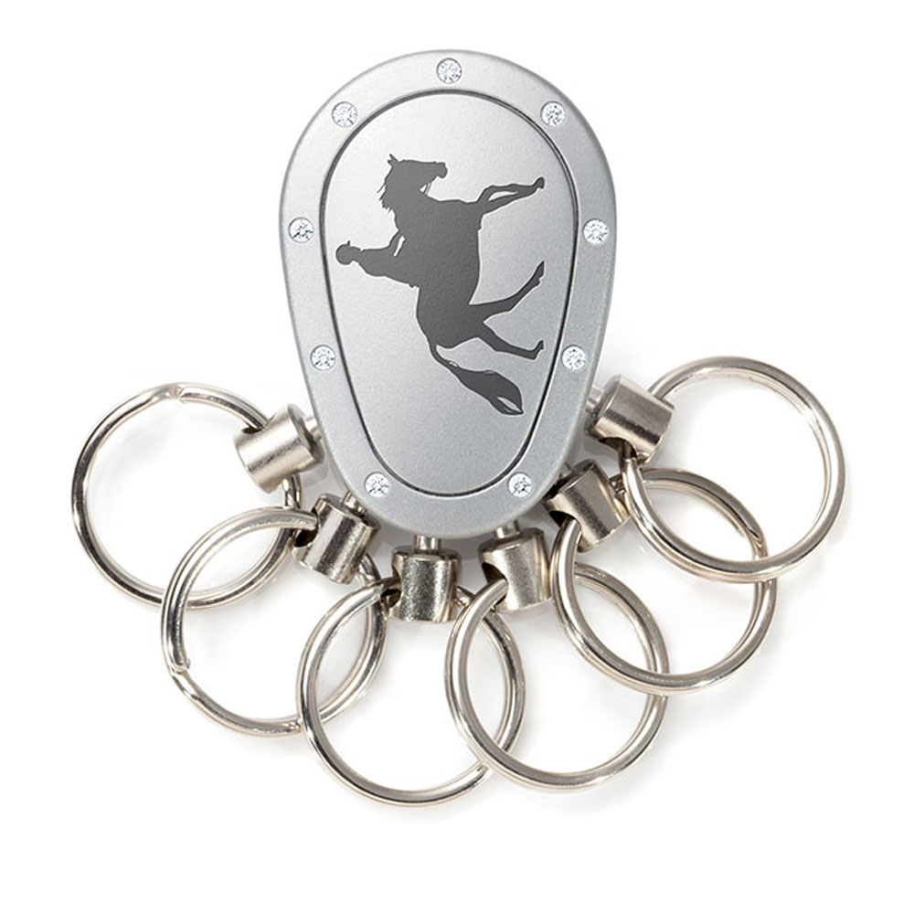 Spikey Motiv Reiten 5, Chrom matt Swarovski