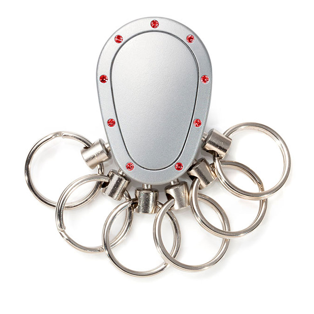 Spikey Swarovski, Chrom / Rot Spikey Swarovski, Chrom / Rot