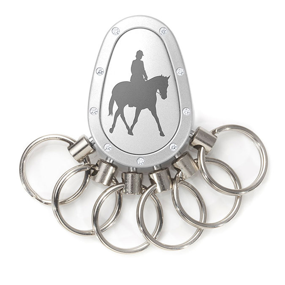 Spikey Motiv Reiten 3, Chrom matt Swarovski