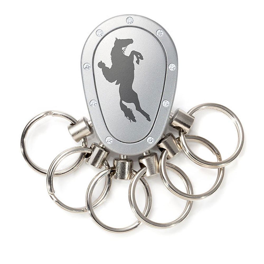 Spikey Motiv Reiten 1, Chrom matt Swarovski