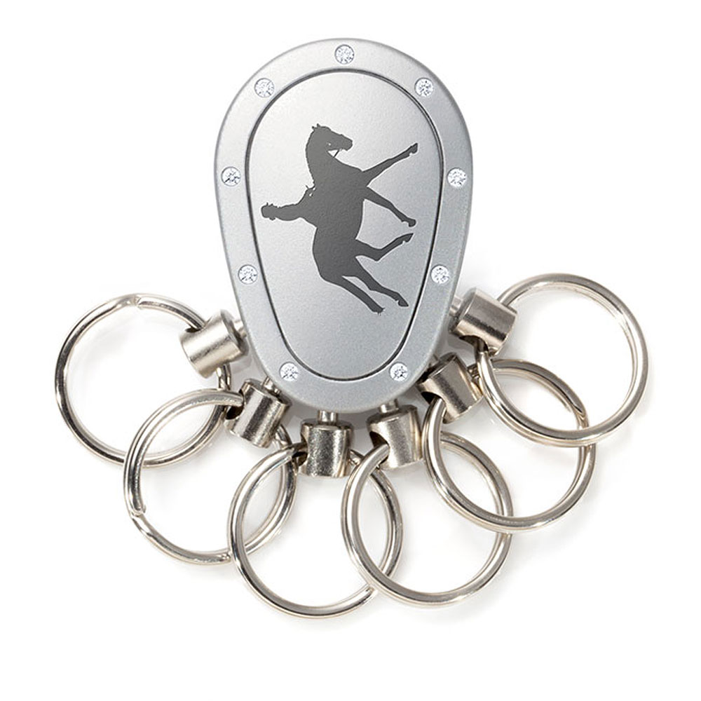 Spikey Motiv Reiten 4, Chrom matt Swarovski