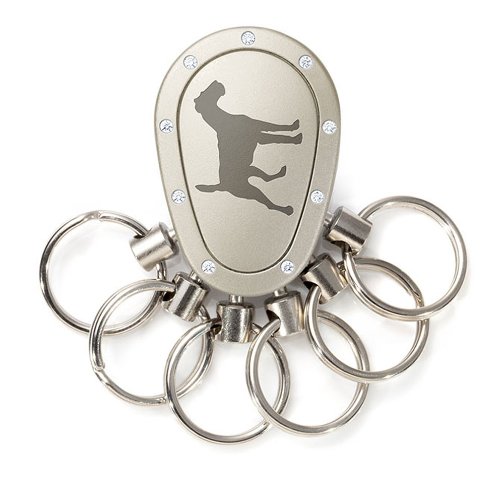 Spikey Motiv Airdale Terrier, Nickel matt Swarovski Spikey Motiv Airdale Terrier, Nickel matt Swarovski
