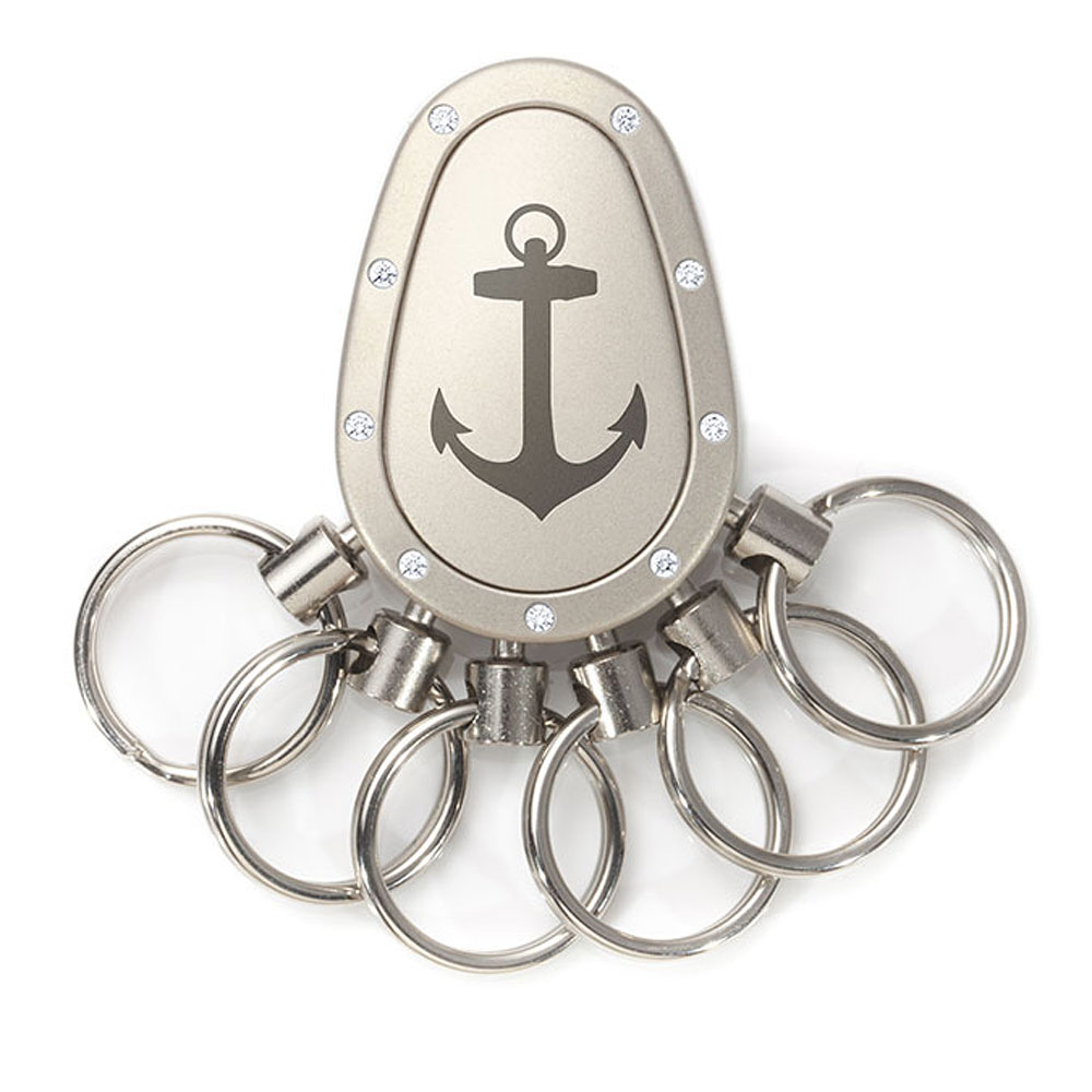 Spikey Motiv Nautik 5, Nickel matt Swarovski